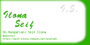 ilona seif business card